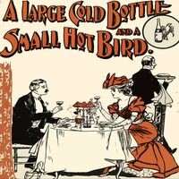 A Large Gold Bottle and a small Hot Bird