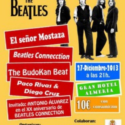 The Beatles Connection, Señor Mostaza, The Budokan Beats, Paco Rivas Trio, Diego Cruz en Almería
