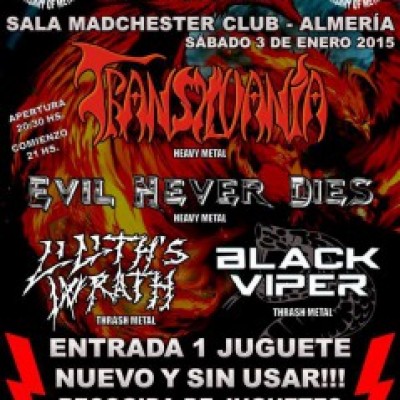 Evil Never Dies, Lilith's Wrath, Transilvania, Black Viper en Almería
