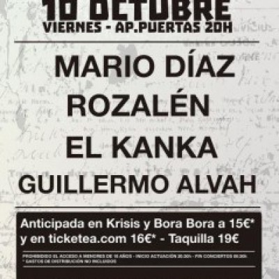 Mario Diaz, El Kanka, Rozalen, Guillermo Alvah en Granada