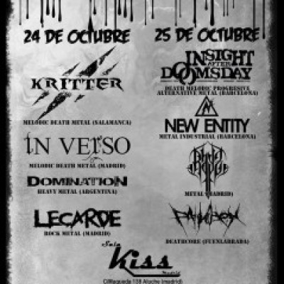 Domination, IN VERSO, Kritter, Rayz, Lecarde, New Entity, Pathogen, Insight After Doomsday en Madrid
