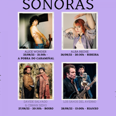 Abono 4 concertos + 4 degustacións gastronómicas en Paisaxes Sonoras 2022 en Boiro (A Coruña)